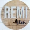 Round Child's Name Sign | Personalized Nursery Decor