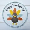 Happy Thanksgiving Round Sign | Turkey Round Sign