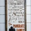 Personalized Addams Family Sign | Rustic Halloween Decor | Farmhouse Holiday Decor