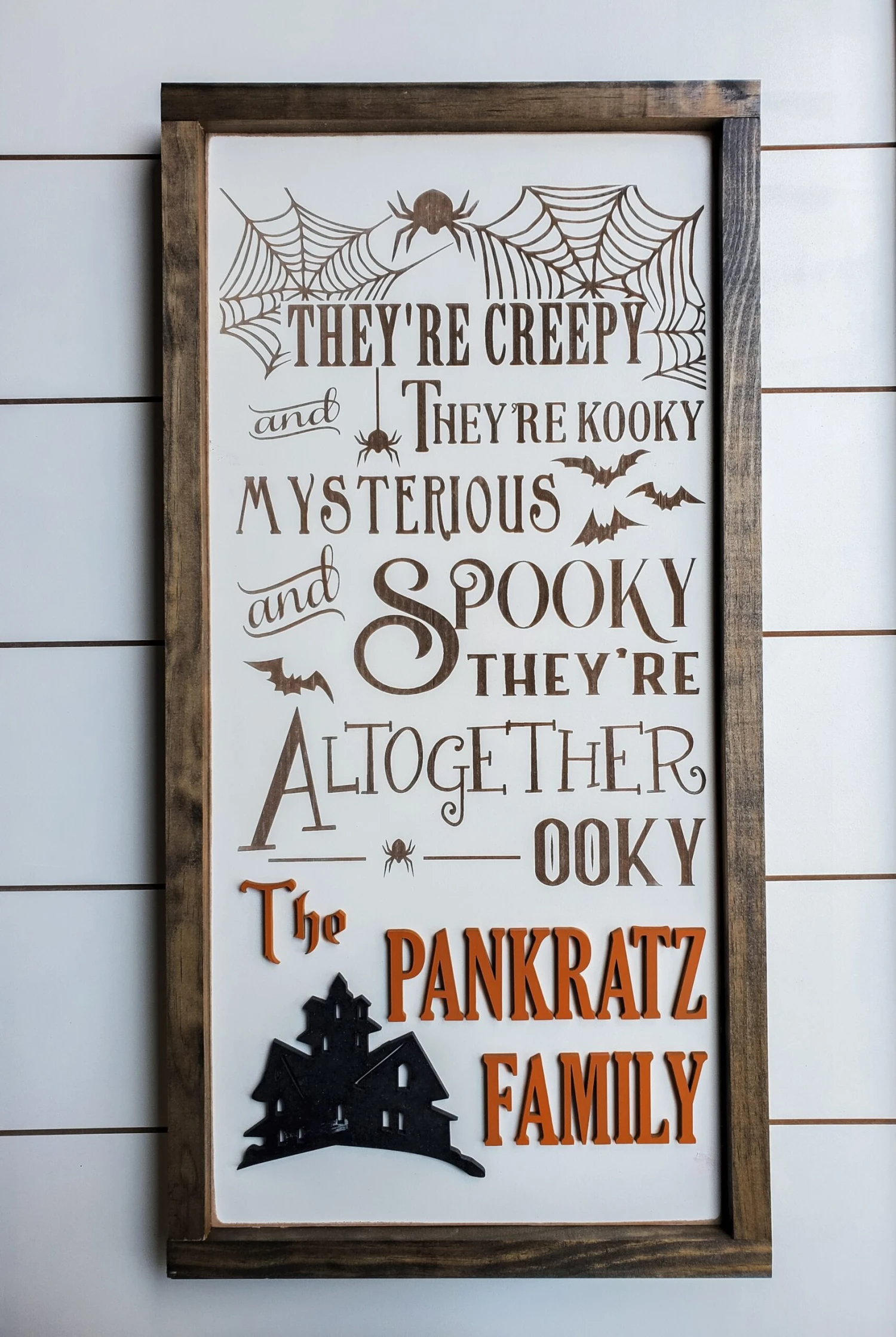 Personalized Addams Family Sign | Rustic Halloween Decor | Farmhouse Holiday Decor 1 Personalized Addams Family Sign | Rustic Halloween Decor | Farmhouse Holiday Decor