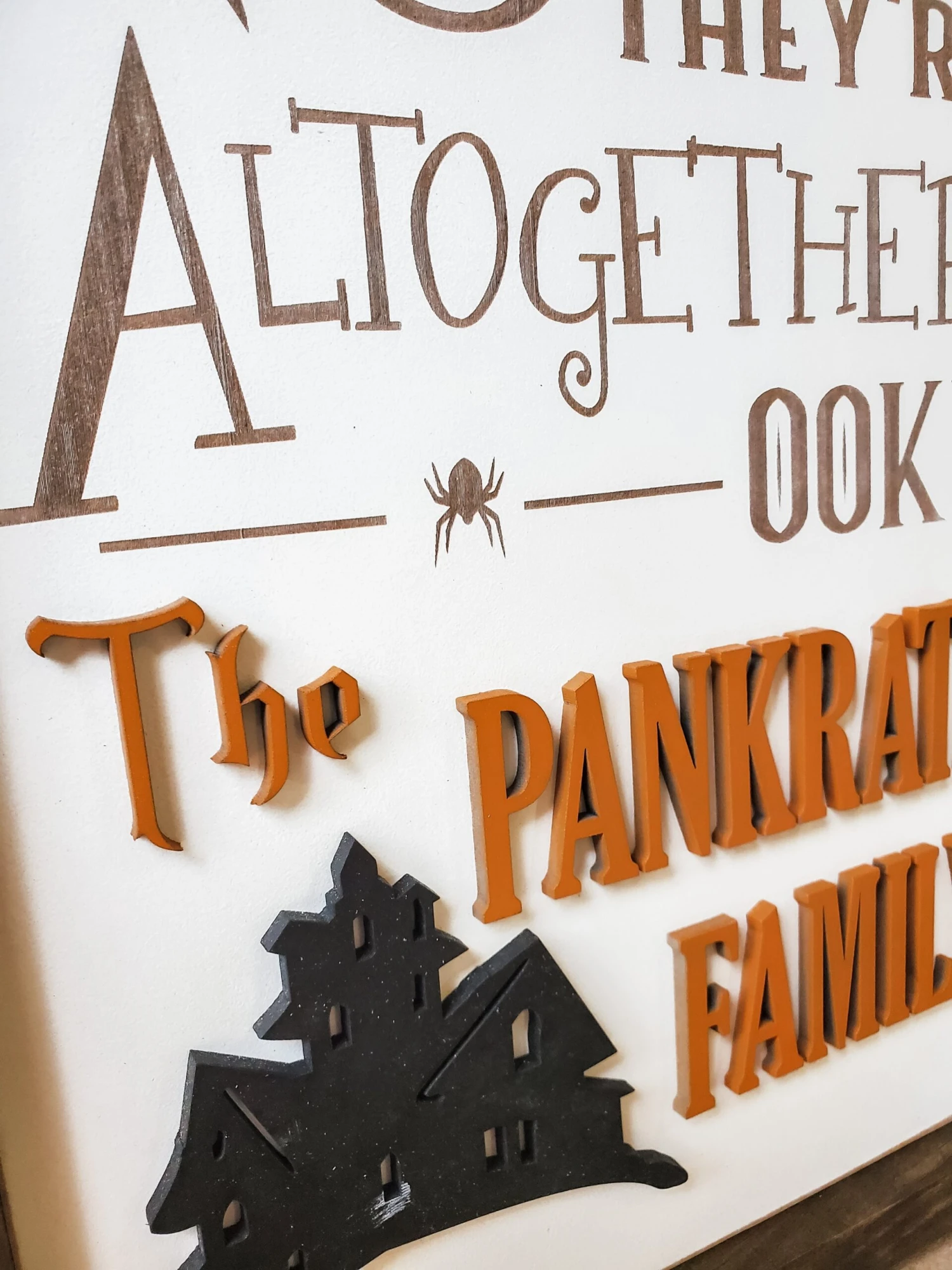 Personalized Addams Family Sign | Rustic Halloween Decor | Farmhouse Holiday Decor 2 Personalized Addams Family Sign | Rustic Halloween Decor | Farmhouse Holiday Decor - Image 2