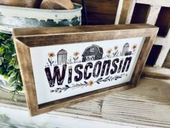 Wisconsin Farmhouse Sign With Flowers | Framed Barn & Silo Wood Wall Art | Country Home Decor | Printed Wisconsin State Sign 8 Wisconsin Farmhouse Sign With Flowers | Framed Barn & Silo Wood Wall Art | Country Home Decor | Printed Wisconsin State Sign -The Farmer’s Wife WI Deals Store 208fba59 132c 4889 b858 814bb67de545