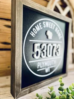Custom Home Zip Code Sign | Personalized City & Zip Code Decor | Raised Lettering & Printed Background -The Farmer’s Wife WI Deals Store 21990044 1e2a 4d13 adf1 144a9838bf5b