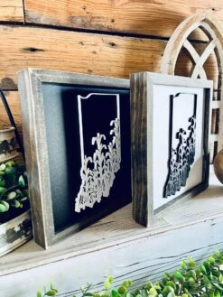 Framed Indiana Cornfield Sign With Raised Lettering – Farmhouse Chic State Outline, 3D Laser Cut Wall Art -The Farmer’s Wife WI Deals Store 22ab6910 bcf7 41ee a7e3 2b621b4d057d