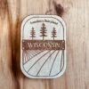 Wisconsin America's Dairyland Wood Magnet
