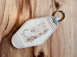 Wisconsin Love Motel Key Keychain