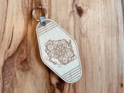 Wisconsin Mandala Motel Key Keychain
