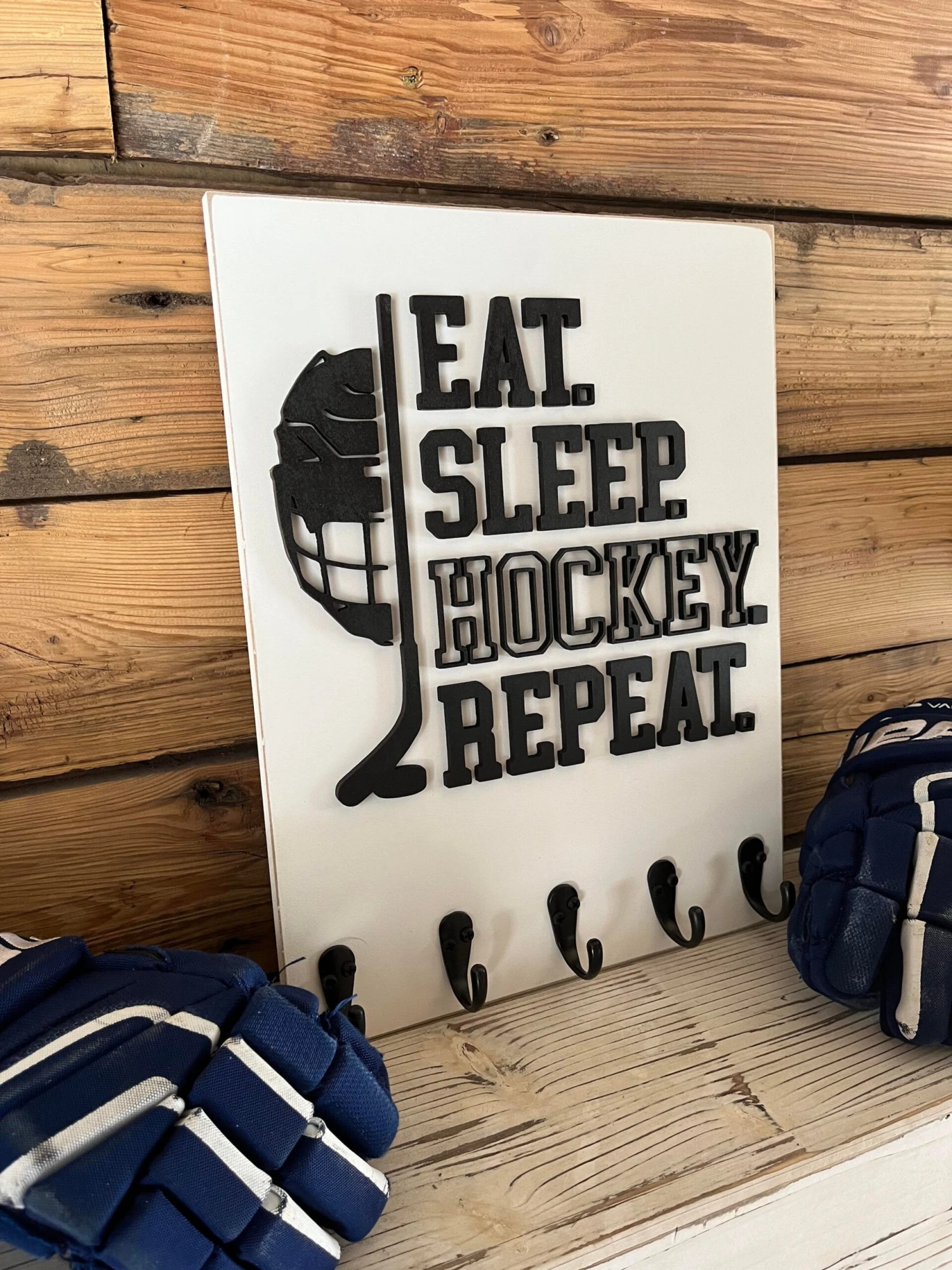 Hockey Sports Medal Display | Eat Sleep Hockey Repeat | Sports Medal Hanger 2 Hockey Sports Medal Display | Eat Sleep Hockey Repeat | Sports Medal Hanger - Image 2