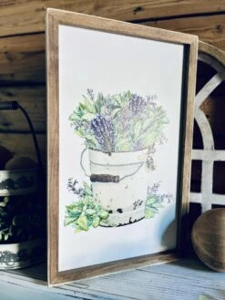 Farm To Table Herb Kitchen Sign Set – Framed Botanical Wall Art – Fresh Picked Herbs, Parsley Sage Mint Basil Thyme – Rustic Farmhouse Kitchen Decor -The Farmer’s Wife WI Deals Store 2761053f 23f9 458f 954c 858faeccc0ee