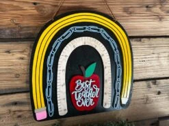 Best Teacher Ever Teacher Gifts | Teacher Rainbow Sign | Teacher Gifts Thank You | Teacher Appreciation Gift | Teacher Gifts Personalized Sign -The Farmer’s Wife WI Deals Store 278721765 1065617914298479 4708119975491653971 n