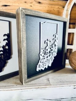 Framed Indiana Cornfield Sign With Raised Lettering – Farmhouse Chic State Outline, 3D Laser Cut Wall Art -The Farmer’s Wife WI Deals Store 29687552 8dfa 4cf0 9ade 60f8f7ed291b