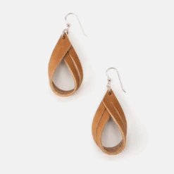 Handcrafted Full-Grain Leather Double Hoop Earrings: Natural -The Farmer’s Wife WI Deals Store 2f4a61f1c18e49700242c46fee6cfa7ff43c79e0d867012321fcd2068175279c