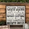 Fall Decor | Fall Decor For Front Porch | Fall Signs For Home | Fall Signs Wooden | Fall Signs Decor | Autumn Decor | Fall Subway Art
