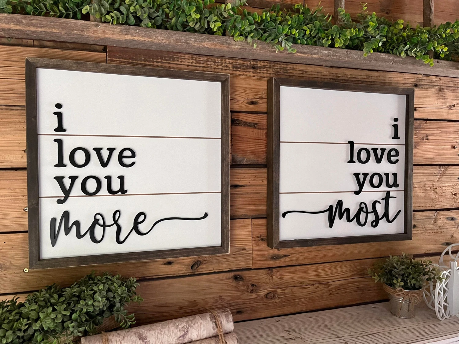I Love You More...I Love You Most | Farmhouse Mini Sign Set | Raised Lettering 3 I Love You More...I Love You Most | Farmhouse Mini Sign Set | Raised Lettering - Image 3