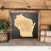 Wisconsin Art | Wisconsin Packers Sign | Wisconsin Home Decor | Wisconsin Gifts