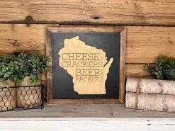 Wisconsin Art | Wisconsin Packers Sign | Wisconsin Home Decor | Wisconsin Gifts