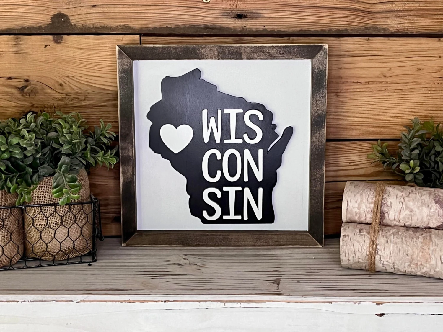 Wisconsin Art | Wisconsin With Heart Sign | Wisconsin Home Decor | Wisconsin Gifts 5 Wisconsin Art | Wisconsin With Heart Sign | Wisconsin Home Decor | Wisconsin Gifts - Image 5