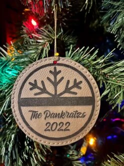 Yearly Family Ornament | Leather Ornament