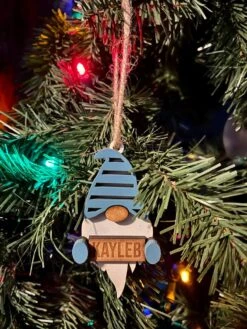 Personalized Gnome Christmas Ornament | Personalized Kid's Christmas Ornament | Gnome Oranment
