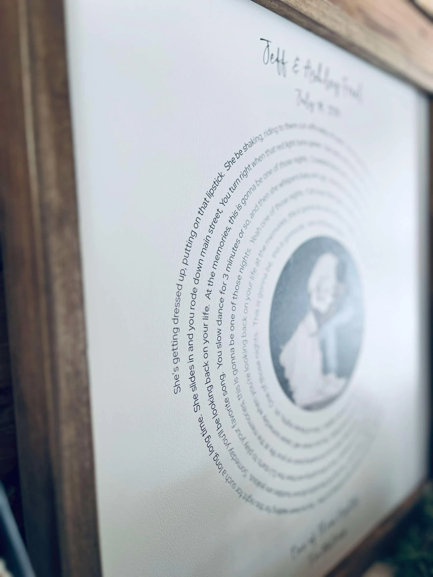 Personalized Wedding Song Lyric Print With Photo - Custom Anniversary Gift, First Dance Song, Framed Keepsake, Wedding Decor 2 Personalized Wedding Song Lyric Print With Photo - Custom Anniversary Gift, First Dance Song, Framed Keepsake, Wedding Decor - Image 2