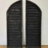36" Pomezia Wood Shutters, 2 Piece Set | Window Shutters Wall Decor | Window Shutters Interior | Wooden Arch | Window Shutters Vintage