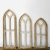 Cathedral Wood Arches, 2 PC Set, White | Church Window Wall Decor | Farmhouse Window | Wooden Arch | Arched Frame | Cathedral Window Frame