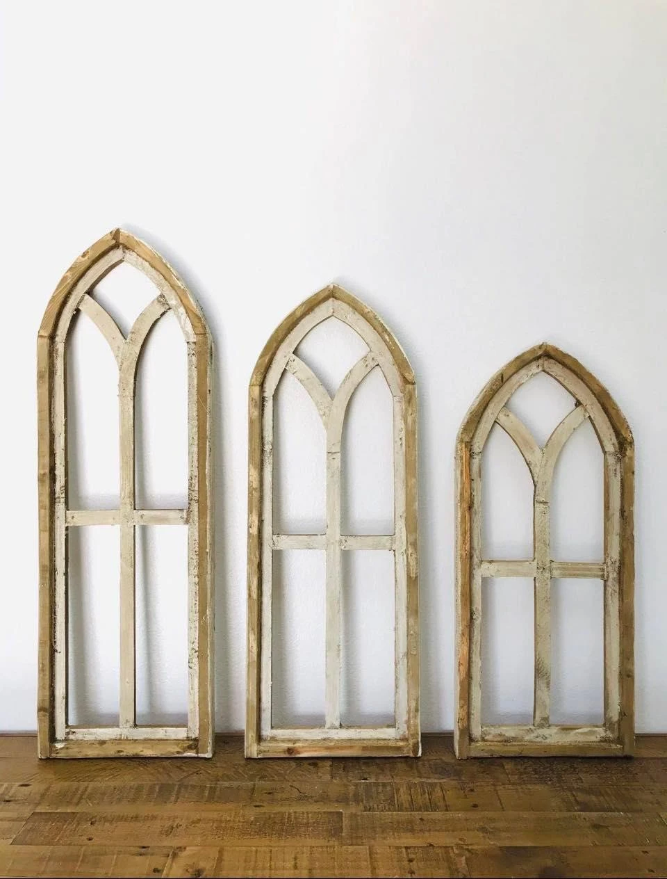 Cathedral Wood Arches, 2 PC Set, White | Church Window Wall Decor | Farmhouse Window | Wooden Arch | Arched Frame | Cathedral Window Frame 1 Cathedral Wood Arches, 2 PC Set, White | Church Window Wall Decor | Farmhouse Window | Wooden Arch | Arched Frame | Cathedral Window Frame