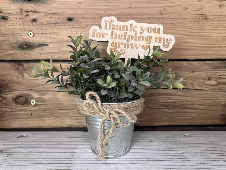 Thanks For Helping Me Grow Plant Stick | Teacher Gifts Thank You | Teacher Appreciation Gift 1 Thanks For Helping Me Grow Plant Stick | Teacher Gifts Thank You | Teacher Appreciation Gift