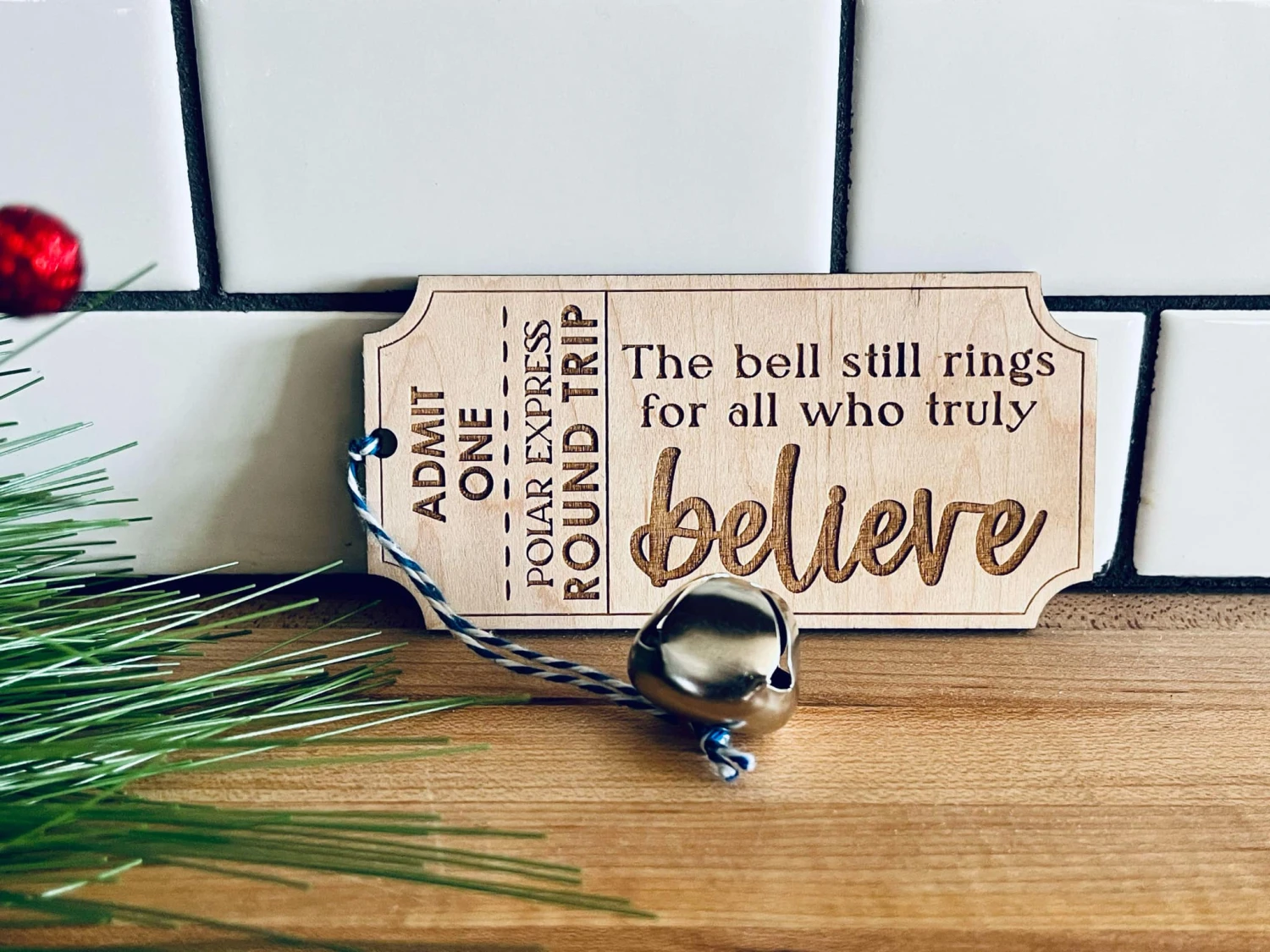 Polar Express Ticket Ornament | Yearly Tradition | Ornament With Jingle Bell | Christmas Ornament For Kids | The Bell Still Rings For All Who Truly Believe 1 Polar Express Ticket Ornament | Yearly Tradition | Ornament With Jingle Bell | Christmas Ornament For Kids | The Bell Still Rings For All Who Truly Believe