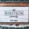 Family Name Sign For Wall | Wood Family Name Sign | Rectangular Name Sign