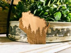 Wisconsin Northwoods Magnet | Wisconsin Forest Wood Magnet