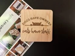 Funny Cat Fridge Magnets | Dogs Have Owners Cats Have Staff | Crazy Cat Lady | Funny Pet Gift