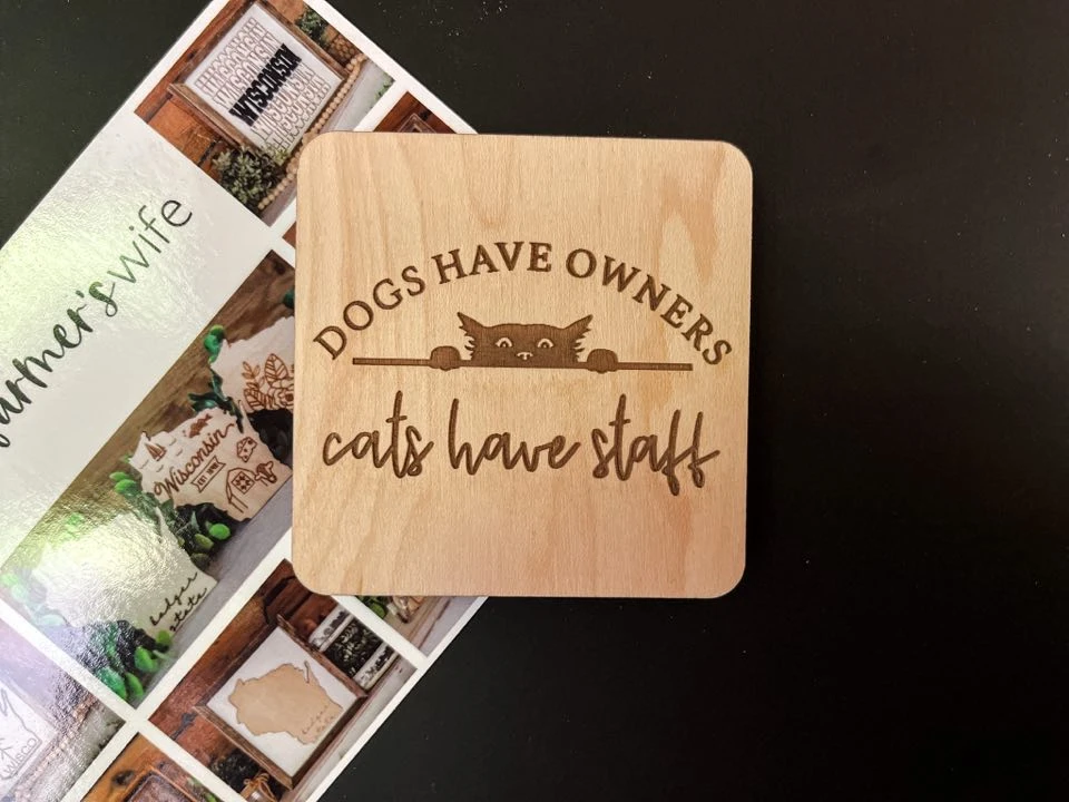 Funny Cat Fridge Magnets | Dogs Have Owners Cats Have Staff | Crazy Cat Lady | Funny Pet Gift 1 Funny Cat Fridge Magnets | Dogs Have Owners Cats Have Staff | Crazy Cat Lady | Funny Pet Gift