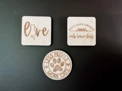 Funny Cat Fridge Magnets | Set Of 3 Magnets| Small Gifts | Gifts For Him | Gifts For Her | Crazy Cat Lady | Funny Pet Gift