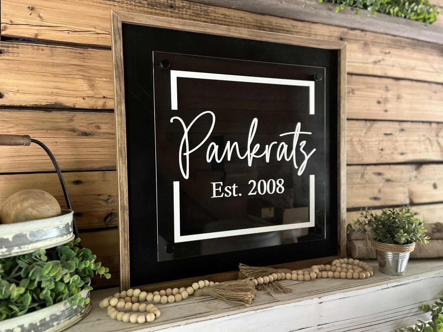 Square Personalized Family Name Sign | Wood And Acrylic Overlay Sign | Mosaic Art | Standoff Sign 1 Square Personalized Family Name Sign | Wood And Acrylic Overlay Sign | Mosaic Art | Standoff Sign
