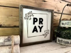 Pray Christian Square Sign | Farmhouse Home Decor | Leopard Print -The Farmer’s Wife WI Deals Store 356371258 605167141745668 5696133521793971702 n