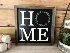 Home With Wreath Square Sign | Farmhouse Home Decor -The Farmer’s Wife WI Deals Store 356465210 943714386733229 5545821144185063151 n