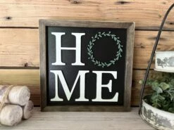 Home With Wreath Square Sign | Farmhouse Home Decor -The Farmer’s Wife WI Deals Store 357341960 946782673045658 2716497067381992012 n
