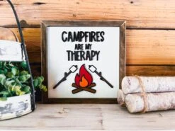 Campfires Are My Therapy Square Sign | Farmhouse Home Decor -The Farmer’s Wife WI Deals Store 368355709 835129404864792 456155455549973922 n