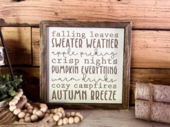 Fall Subway Art | Fall Decor | Fall Signs For Home | Fall Signs Wooden | Autumn Decor