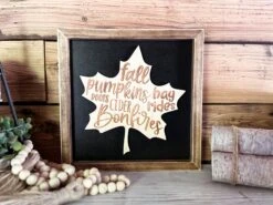 Fall Subway Art On Leaf | Fall Decor | Fall Signs For Home | Fall Signs Wooden | Autumn Decor | Autumn Shows Us Just How Beautiful Change Can Be