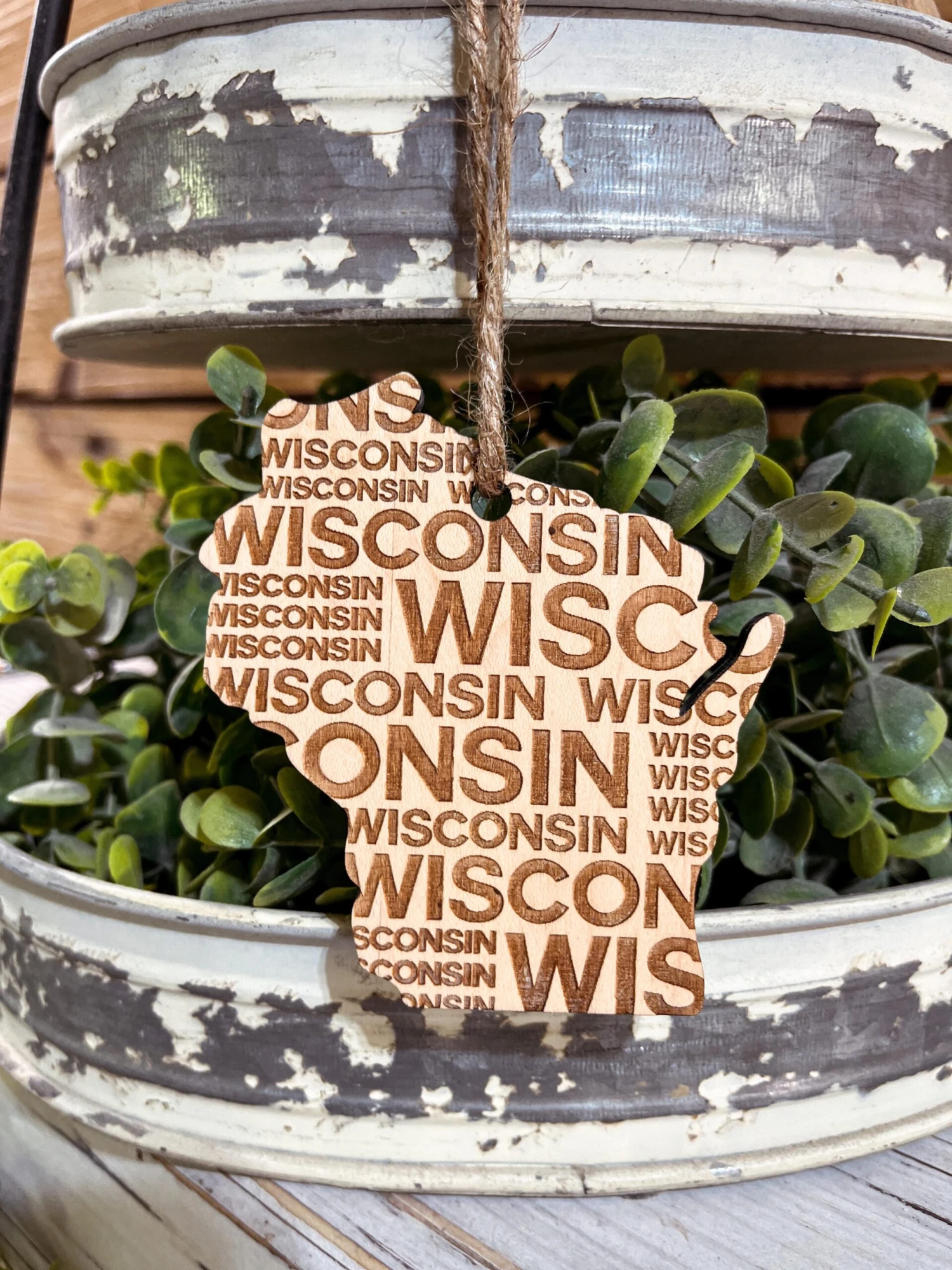 Wisconsin Christmas Ornament | Wisconsin Word Art 2 Wisconsin Christmas Ornament | Wisconsin Word Art - Image 2