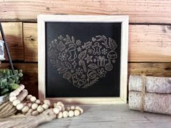 Christmas Subway Art Sign | Winter Subway Art | Farmhouse Sign | Heart