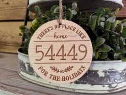 New House Ornament | Zip Code Ornament | House Number Ornament | There's No Place Like Home For The Holidays