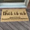This Is Us Personalized Family Door Mat