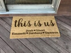 This Is Us Personalized Family Door Mat