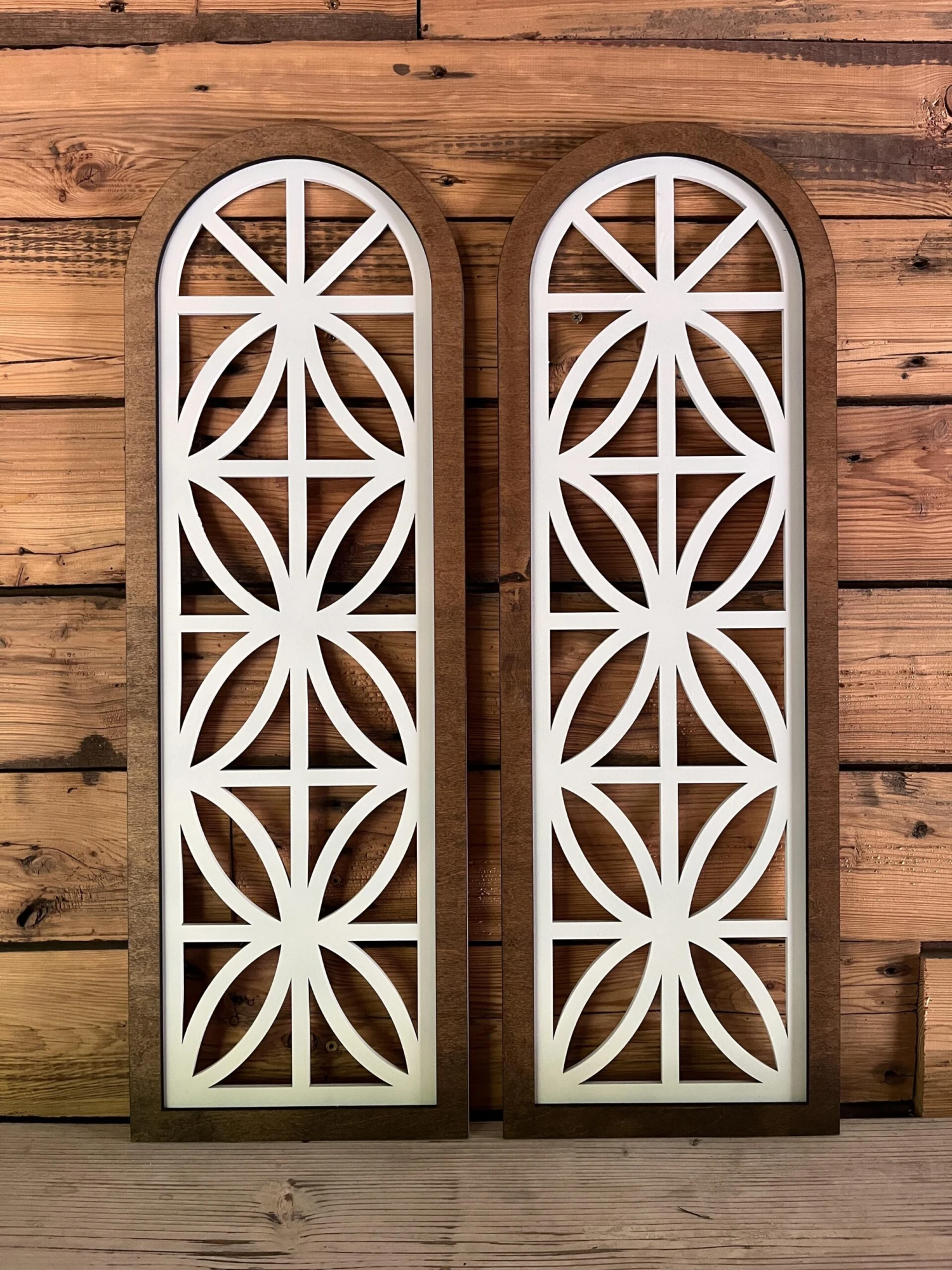 Set Of Church Window Wall Decor | Farmhouse Window | Wooden Arch | Arched Frame | Cathedral Window Frame 3 Set Of Church Window Wall Decor | Farmhouse Window | Wooden Arch | Arched Frame | Cathedral Window Frame - Image 3