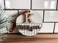 Yearly Ornament | Child Farmhouse Ornament | Personalized Ornament