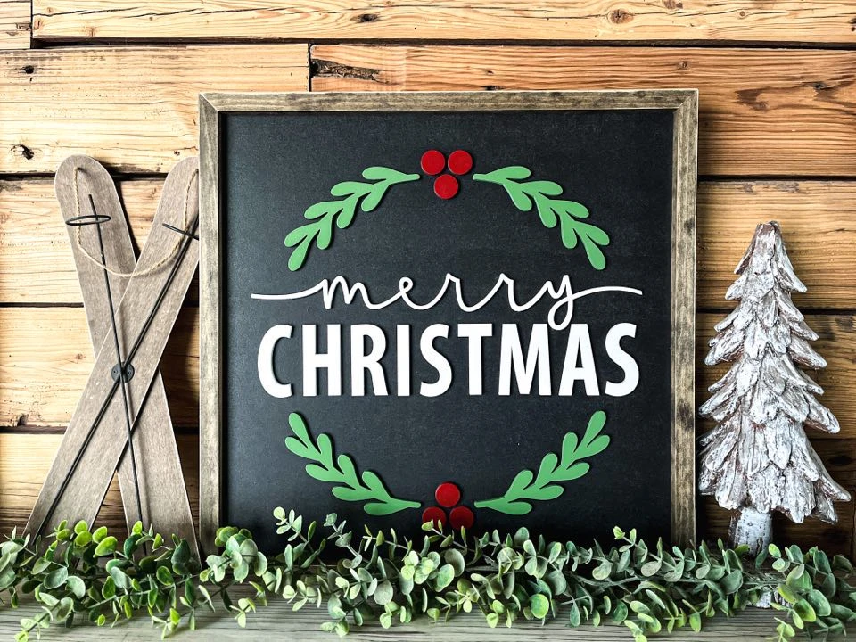 Merry Christmas Sign | Farmhouse Christmas Sign 4 Merry Christmas Sign | Farmhouse Christmas Sign - Image 4