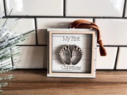 My First Christmas Ornament | Child Farmhouse Ornament | Personalized Ornament